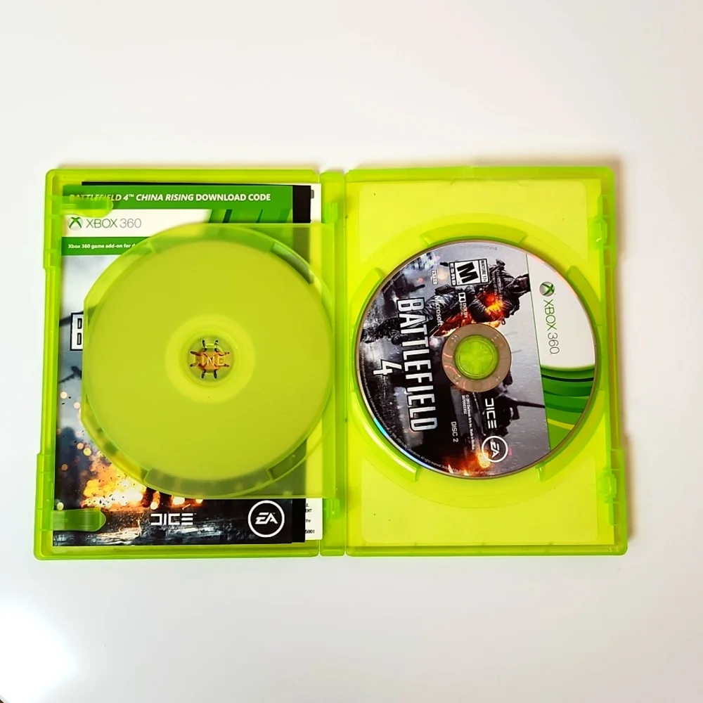 XBOX 360 Game Battlefield 4 - 2 Discs Cleaned & Tested